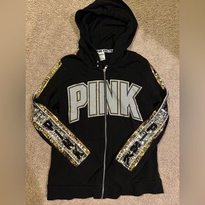 Victoria’s Secret PINK sequin zip-up hoodie